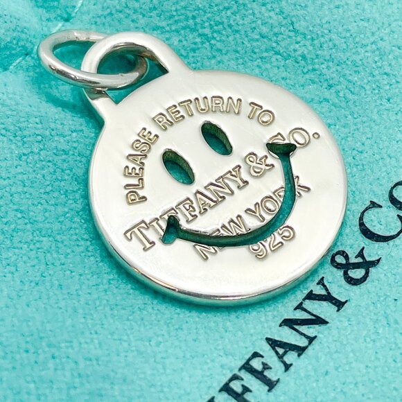 Tiffany & Co. Jewelry - RARE Tiffany & Co Return to Tiffany Smile Happy Charm Pendant Silver